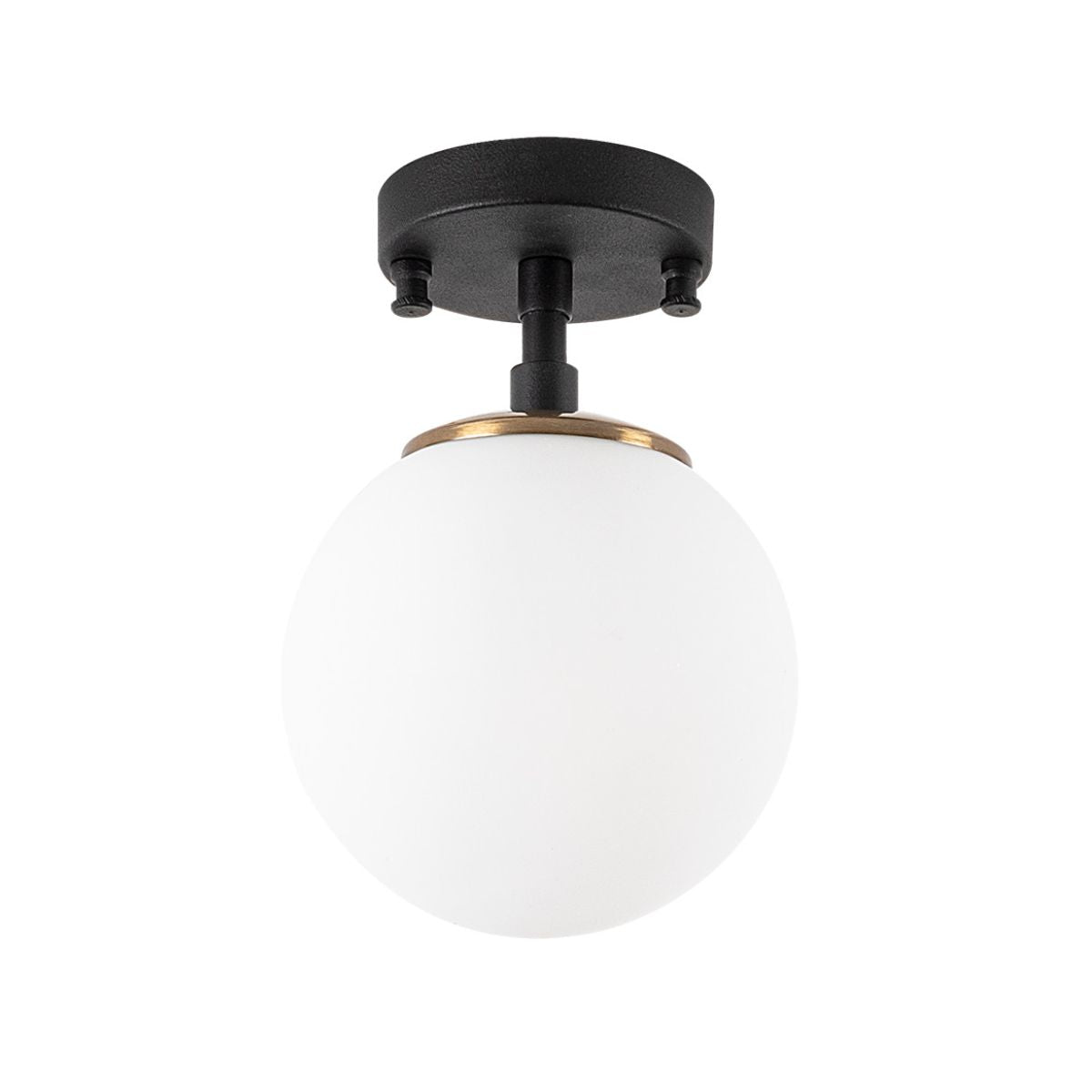 Plafoniera alb/negru  din metal si sticla Ø15 cm Atmaca, 1, hectarul.ro