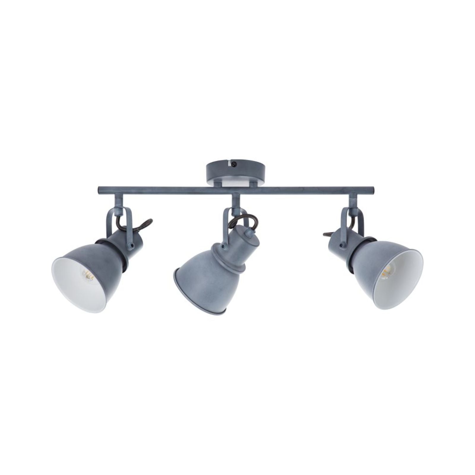 Plafoniera gri din metal cu 3 becuri Bogart Brilliant, 1, hectarul.ro