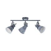 Hectarul - Plafoniera gri din metal cu 3 becuri Bogart Brilliant