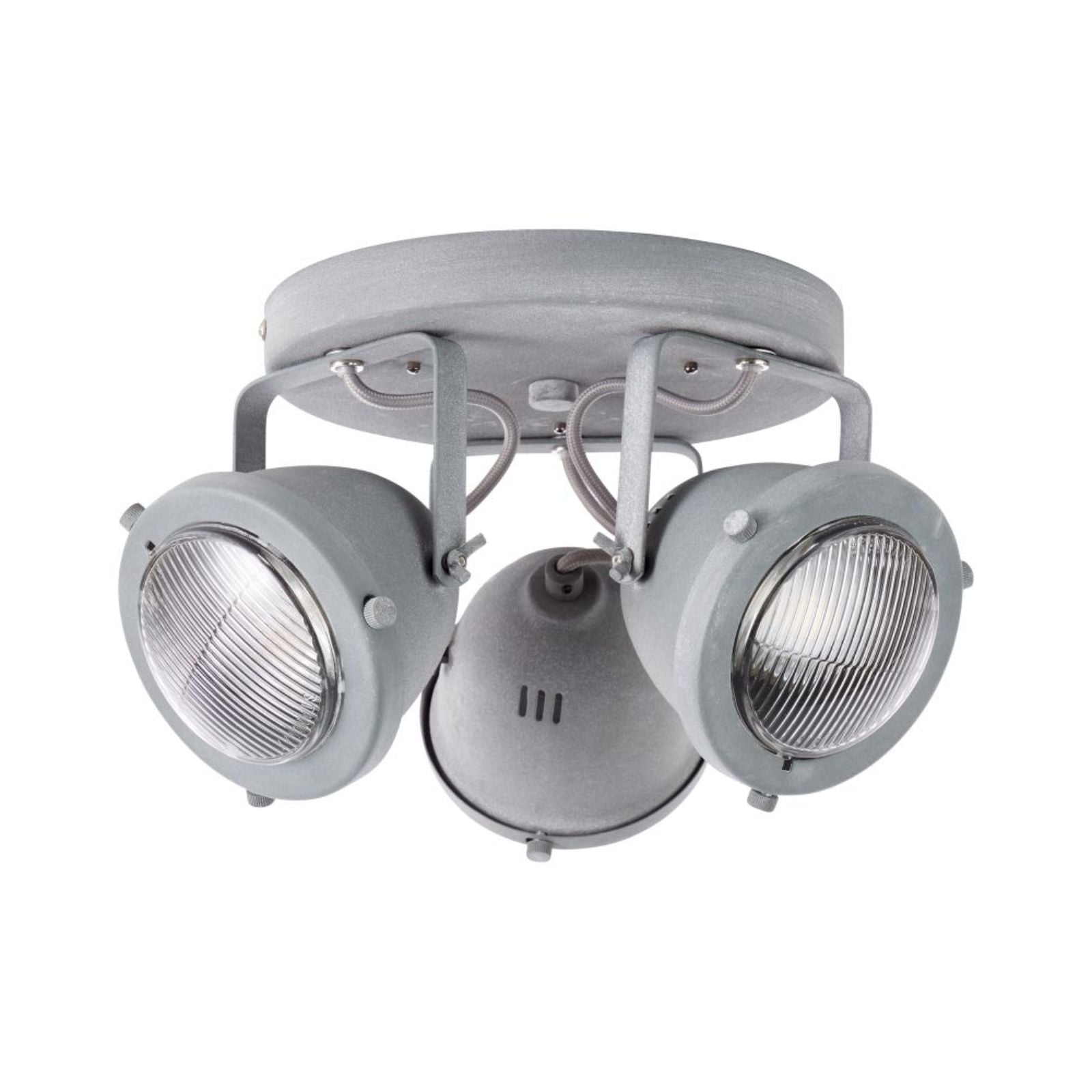 Plafoniera gri din metal cu 3 becuri Carmen LED Brilliant, 1, hectarul.ro