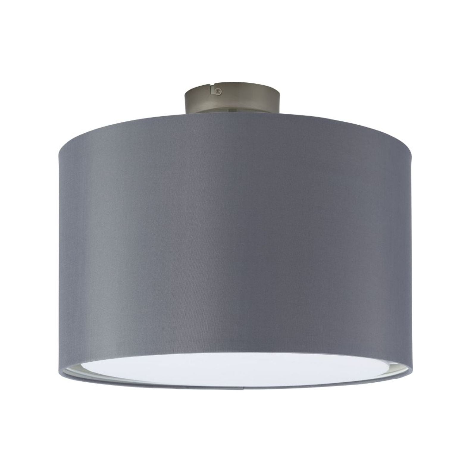 Plafoniera gri din textil si metal Claire 40 cm Brilliant, 1, hectarul.ro