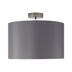 Plafoniera gri din textil si metal Claire 40 cm Brilliant
