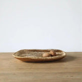 Hectarul - Platou decorativ auriu din polirasina 35 cm Yazhi