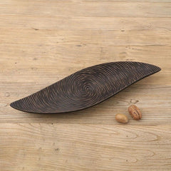 Platou decorativ maro din polirasina 45 cm Yazhi