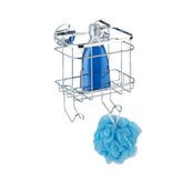 Hectarul - Polita argintie din inox pentru accesorii de baie 18 x 24 x 12,5 cm, Edelstahl Wenko