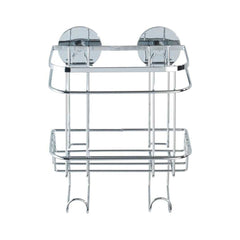 Polita argintie din inox pentru accesorii de baie 18 x 24 x 12,5 cm, Edelstahl Wenko