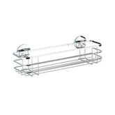 Hectarul - Polita argintie din inox pentru accesorii de baie 38 x 11 x 10,5 cm Maxi Wenko