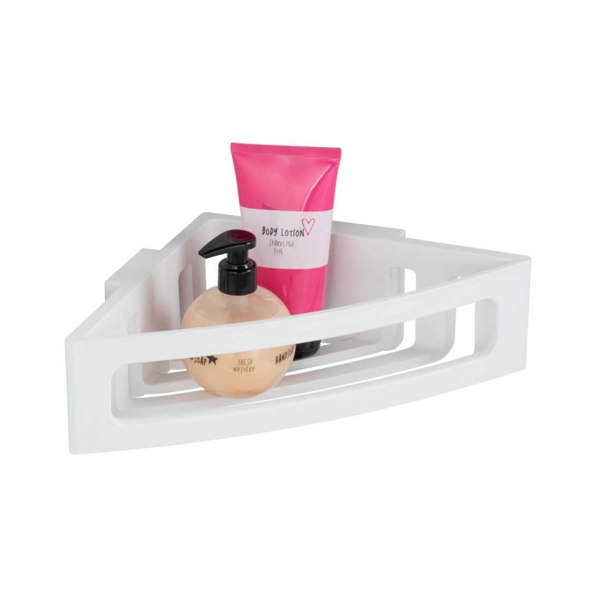 Polita de colt alba din plastic ABS 35 x 8,5 x 20 cm Bralia Wenko, 1, hectarul.ro