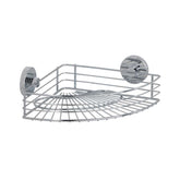 Hectarul - Polita de colt argintie din otel cromat pentru accesorii de baie, 35 x 9 x 22,5 cm, Bari Wenko