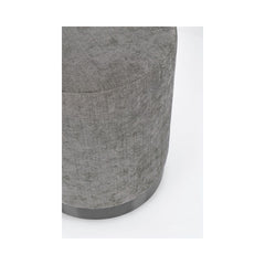 Pouf gri din tesatura poliester, lemn de pin si MDF Ø 35 cm Ernestine Bizzotto