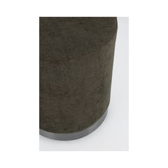 Pouf maro din tesatura poliester, lemn de pin si MDF Ø 35 cm Ernestine Bizzotto