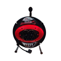 Prelungitor cablu electric pe tambur 20 metri, cu maner, 4 prize, 3 fire x 2.5mm