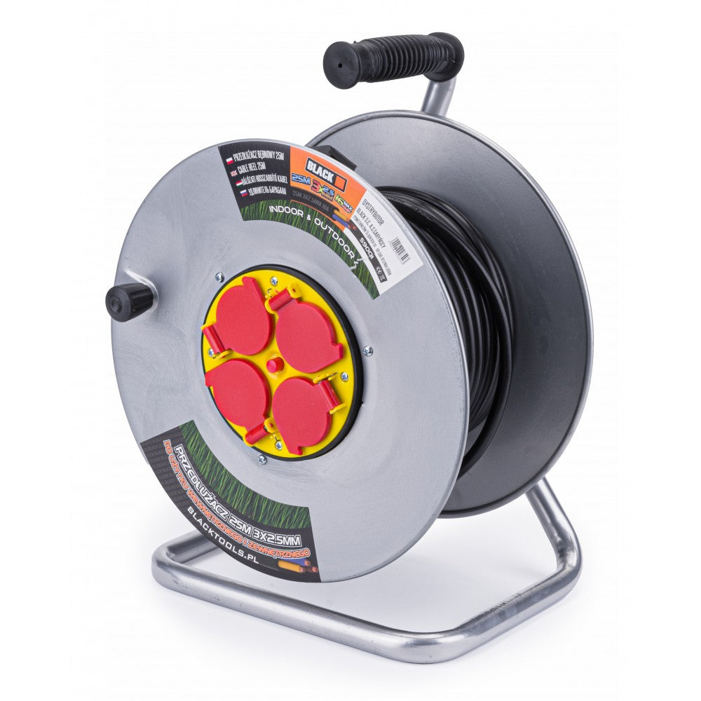 Prelungitor pe rola cu tambur 25 m, 3X2.5, Powermat, 59001, 1, hectarul.ro