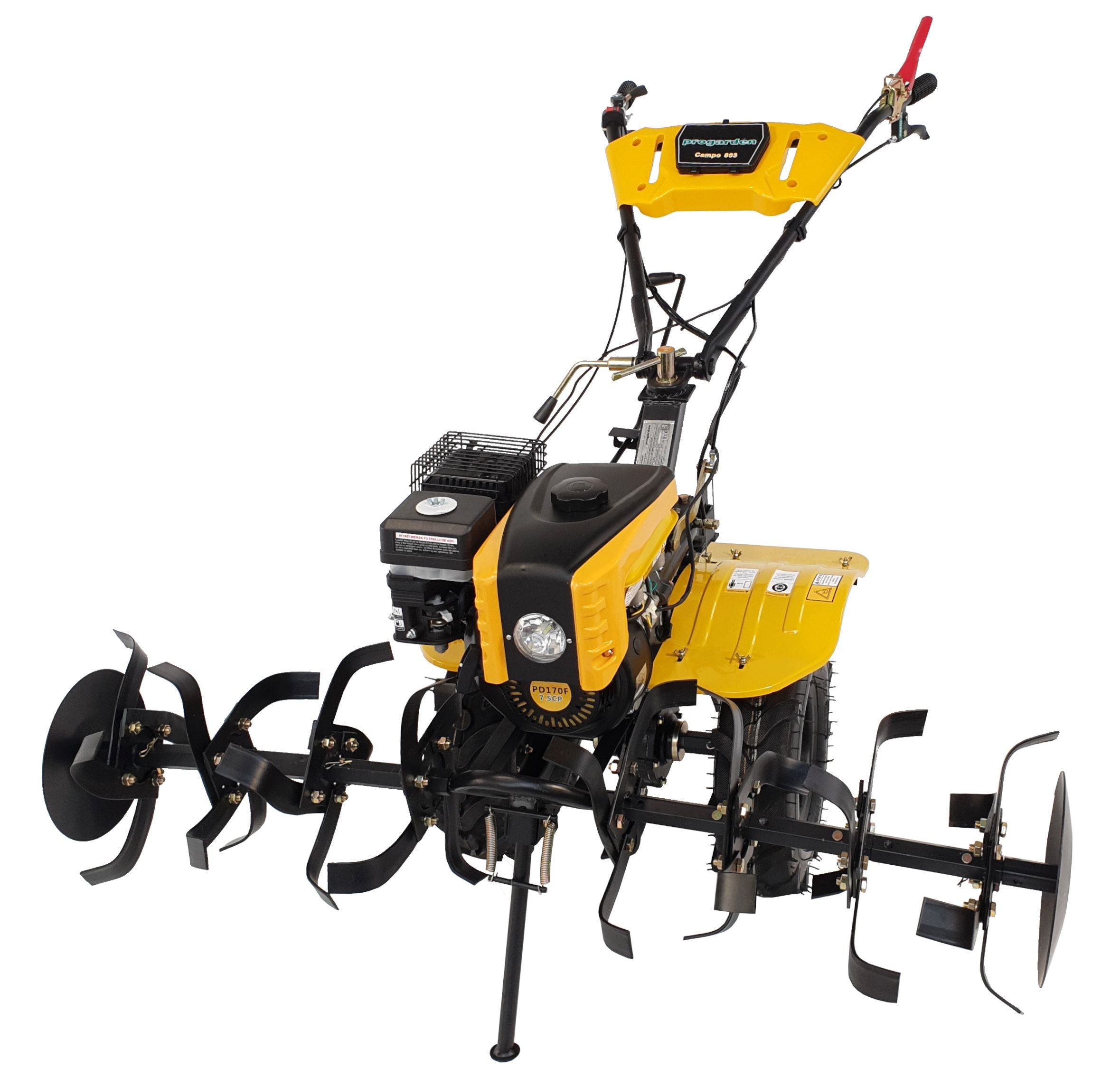 ProGARDEN Campo 803 motocultor 7.5CP, 2+1 trepte, roti 5.00-8, 2+1+1 freze, benzina, 1, hectarul.ro