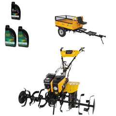 PROMO Motocultor CAMPO 803 cu remorca 500KG si uleiuri ProGarden