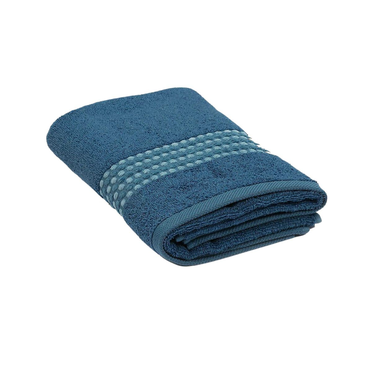 Prosop de baie din bumbac 100%, 70x140 cm, Densitate 460 gr/m², Maisonette Classy, bleu inchis, 1, hectarul.ro