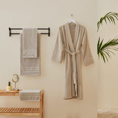 Prosop de baie din bumbac 100%, 70x140 cm, Densitate 500 gr/m², Maisonette Micro Touch, bej