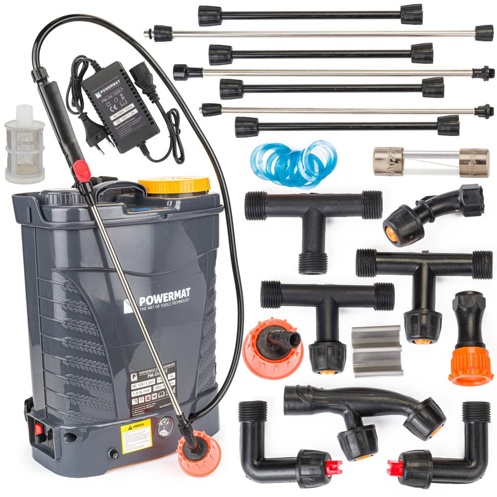 Pulverizator de gradina cu baterii 16V PM-OA-16T, Powermat PM0748, 1, hectarul.ro