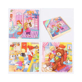 Hectarul - Puzzle 3 in 1 din lemn in cutie cu tematica - Joaca fetitei, WD 9002B
