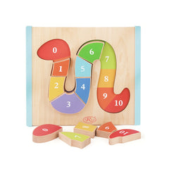 Puzzle 3D Montessori din lemn cu 10 piese, WD 2065