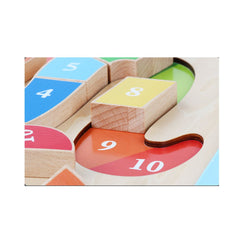 Puzzle 3D Montessori din lemn cu 10 piese, WD 2065