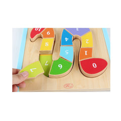 Puzzle 3D Montessori din lemn cu 10 piese, WD 2065