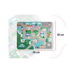 Puzzle cuburi din lemn educativ, oras, 120 buc