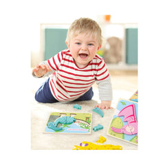 Puzzle din lemn 3D dinozaur Corythosaurus cu 7 piese, 18x 15 cm, WD 9513-A