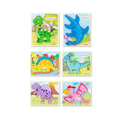 Puzzle din lemn 3D dinozaur Corythosaurus cu 7 piese, 18x 15 cm, WD 9513-A
