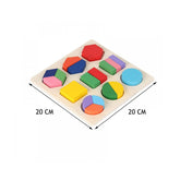 Hectarul - Puzzle incastru din lemn cu forme geometrice, WD 5502