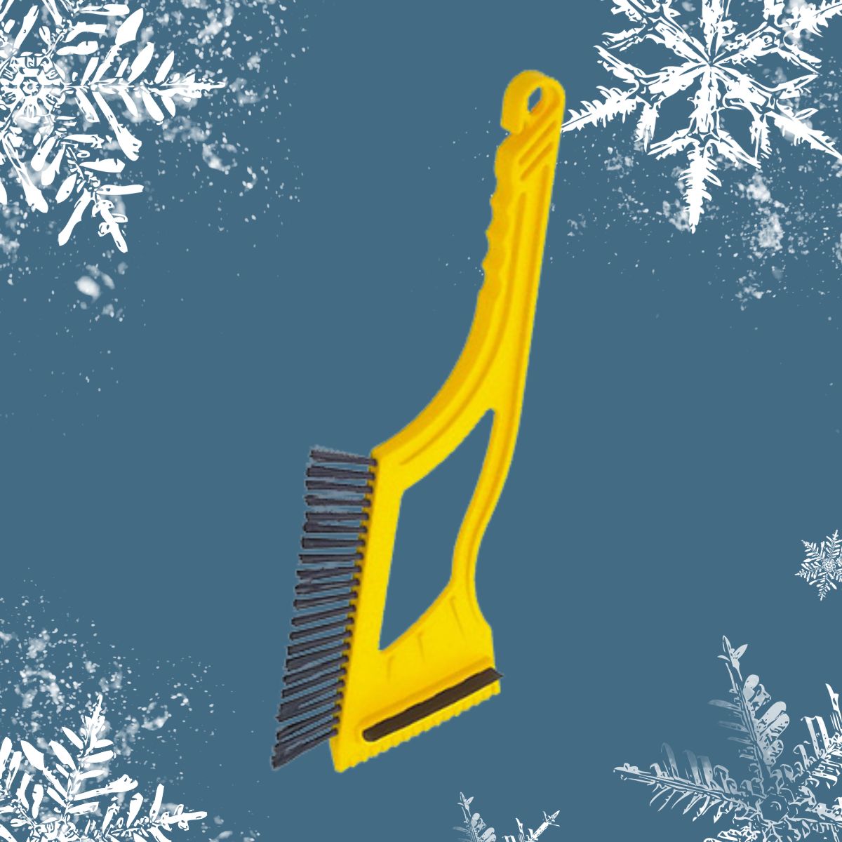 Racleta pentru gheata cu matura din fibra de cauciuc, dimensiune 400x115 mm, 1, hectarul.ro