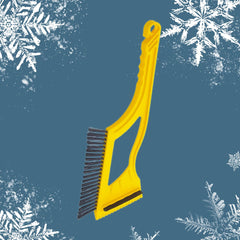 Racleta pentru gheata cu matura din fibra de cauciuc, dimensiune 400x115 mm