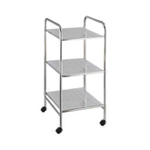 Hectarul - Raft cu roti pentru baie, argintiu din otel cromat, 32 x 71 x 36,5 cm, Sando Wenko