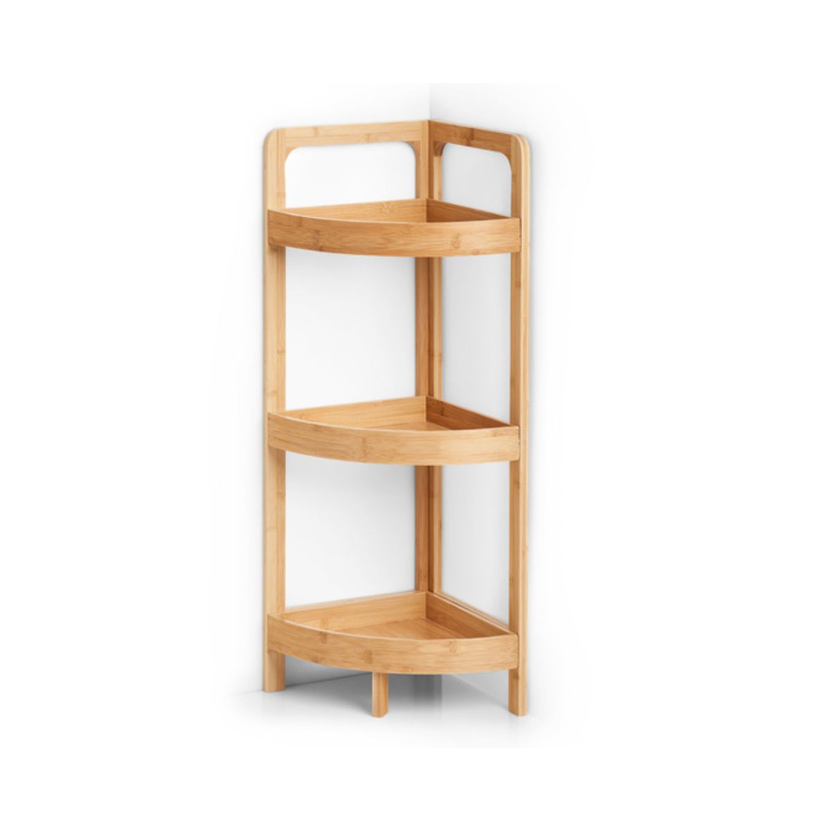 Raft de colt maro din bambus 29 x 29 x 85 cm Corner Shelf Zeller, 1, hectarul.ro