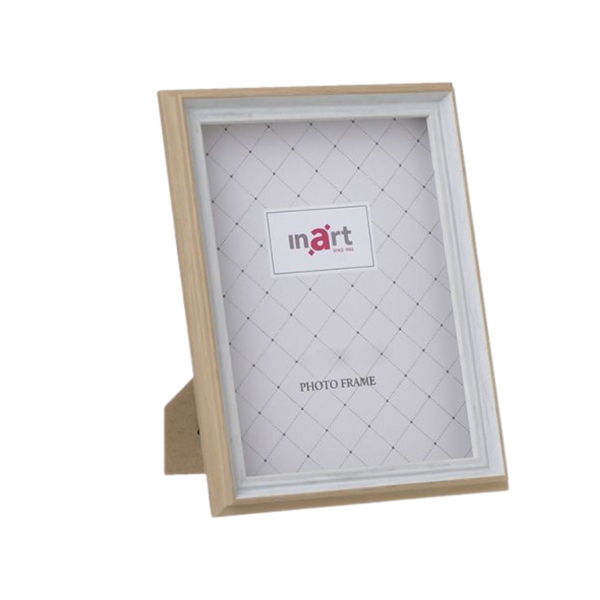 Rama foto din plastic, 13x18 cm, alb/natural, 1, hectarul.ro