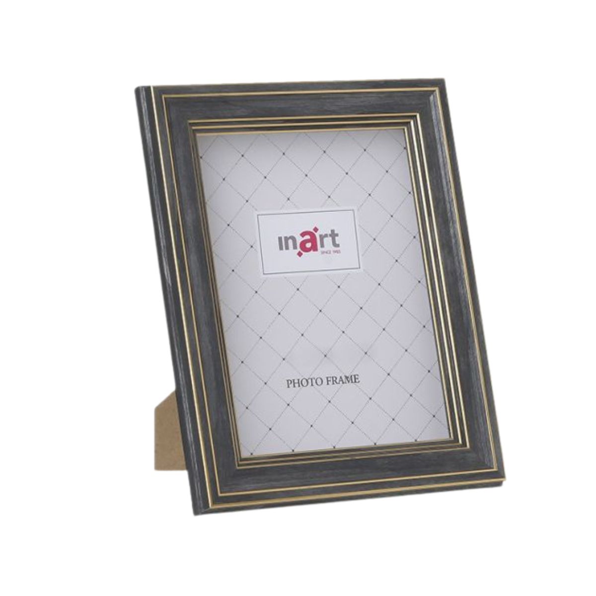 Rama foto din plastic 13x18 cm, gri/auriu, 1, hectarul.ro