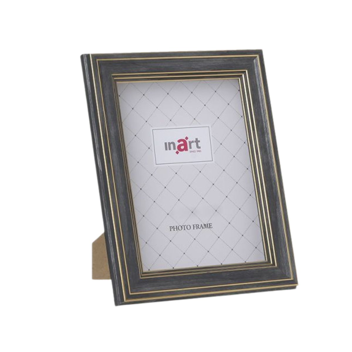 Rama foto din plastic 15x20 cm, gri/auriu, 1, hectarul.ro