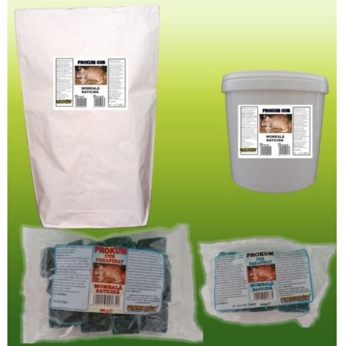 Raticid PROKUM Galbastru 150 g, 1, hectarul.ro