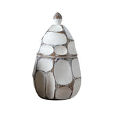 Hectarul - Recipient de depozitare alb din polirasina 14.5 cm Yazhi