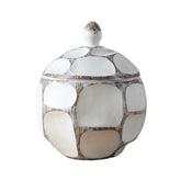 Hectarul - Recipient de depozitare alb din polirasina 19.5 cm Yazhi