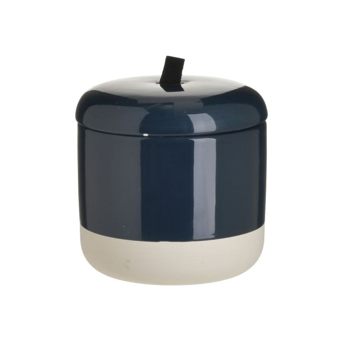 Recipient de depozitare albastru inchis/alb Φ10Χ10 cm Inart, 1, hectarul.ro