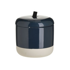 Recipient de depozitare albastru inchis/alb Φ10Χ10 cm Inart