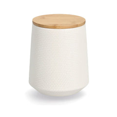 Recipient depozitare alimente alb din ceramica cu capac, 1080 ml, Φ13 x 15,4 cm 3D Zeller