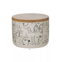 Recipient depozitare alimente din ceramica cu capac Φ10,5Χ8 2