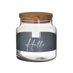 Recipient depozitare alimente din sticla cu capac, 635ml, Φ10x11 cm