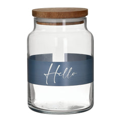 Recipient depozitare alimente din sticla cu capac, 890ml, Φ10x15 cm