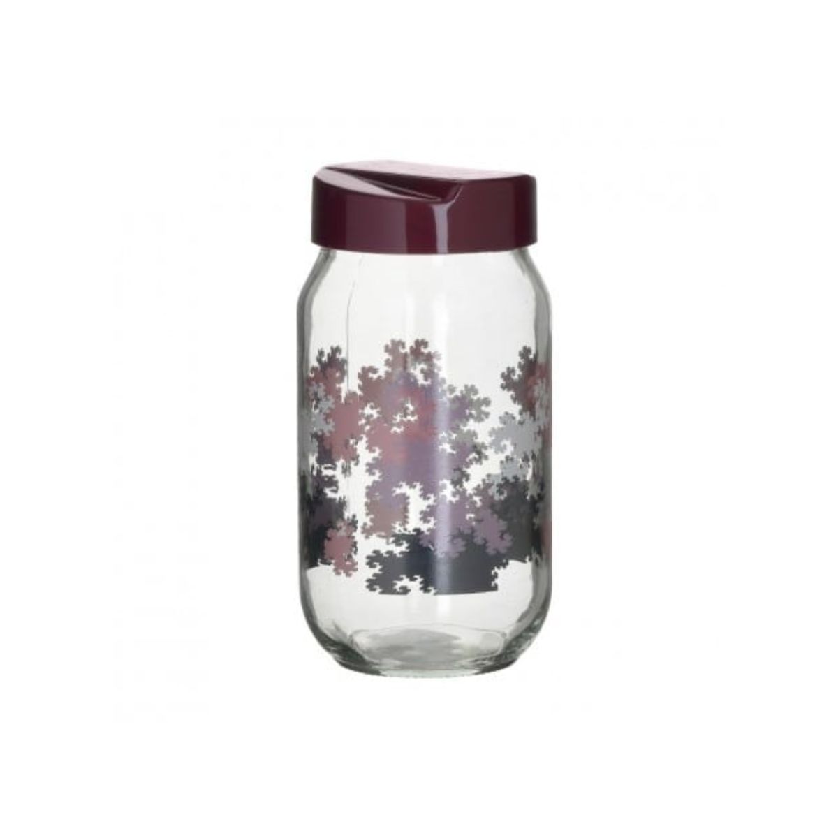 Recipient depozitare din sticla cu capac, 4 modele. visiniu, 1, hectarul.ro
