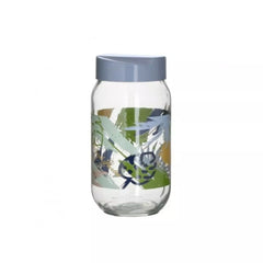 Recipient depozitare din sticla cu capac, 4 modele. albastru