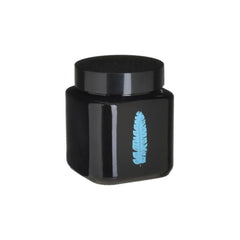 Recipient depozitare din sticla de culoare neagra si capac etans din plastic , 1 l volum, 11 cm diametru, 13 cm inaltime