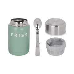 Recipient etans din inox pentru mancare 500 ml verde Friss